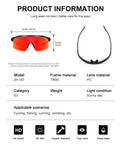 Sports Sunglasses TR90 Frame Mirror Polarized Lens Baseball,Cycling, Riding & Running Glasses