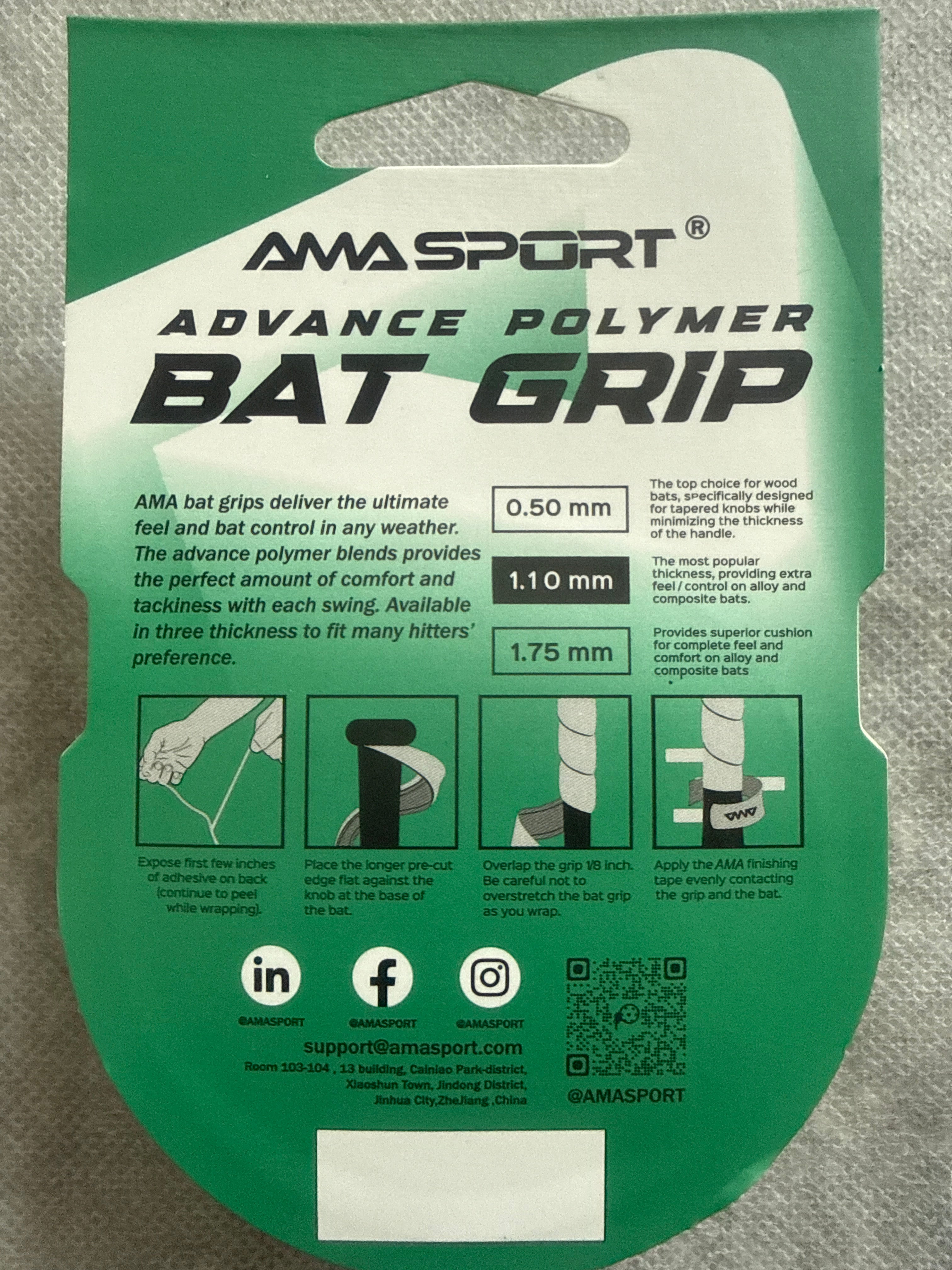 BASEBALL BAT GRIP Advanced Polymer Bat Grip